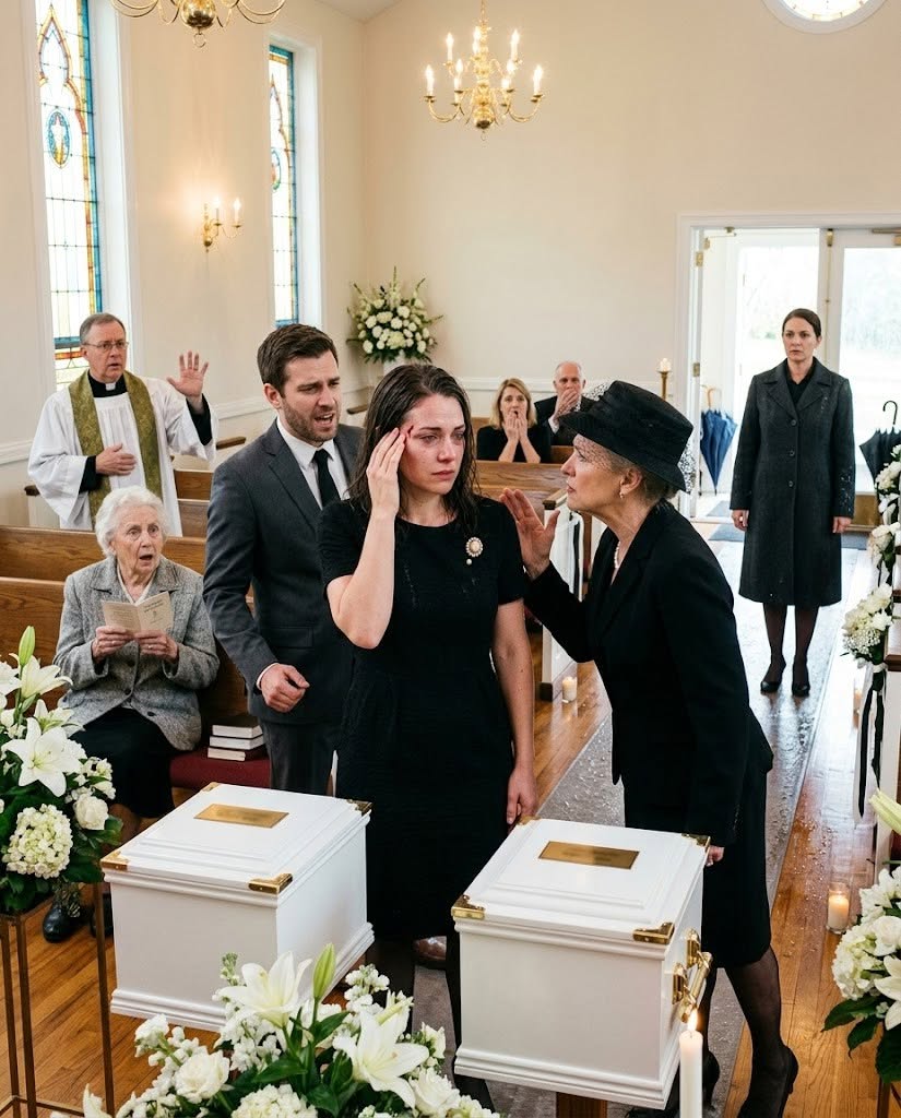 At My Twins’ Funeral, My Husband Told Me to Stop Making It About Me—Then a Detective Walked In Carrying One Bottle