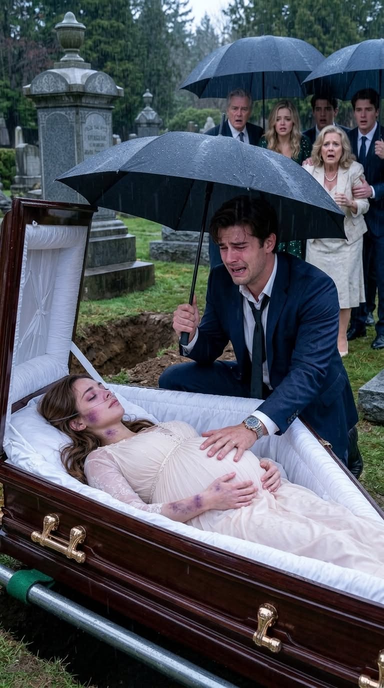 MY FAMILY WAS ABOUT TO BURY MY PREGNANT WIFE—UNTIL I FELT OUR BABY MOVE INSIDE THE COFFIN