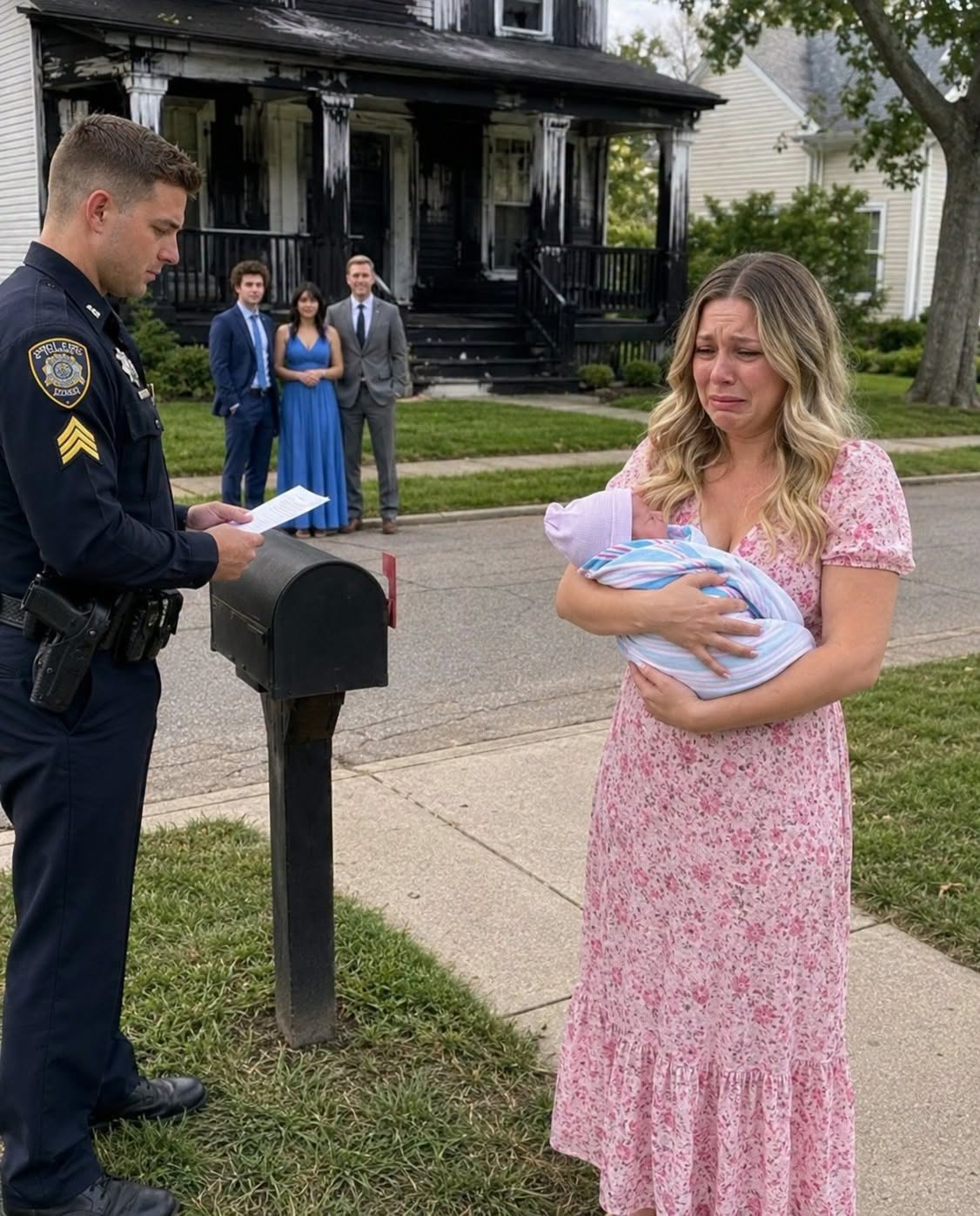 My House Was Painted Black After My Husband Died—Then Police Found a Letter for My Newborn