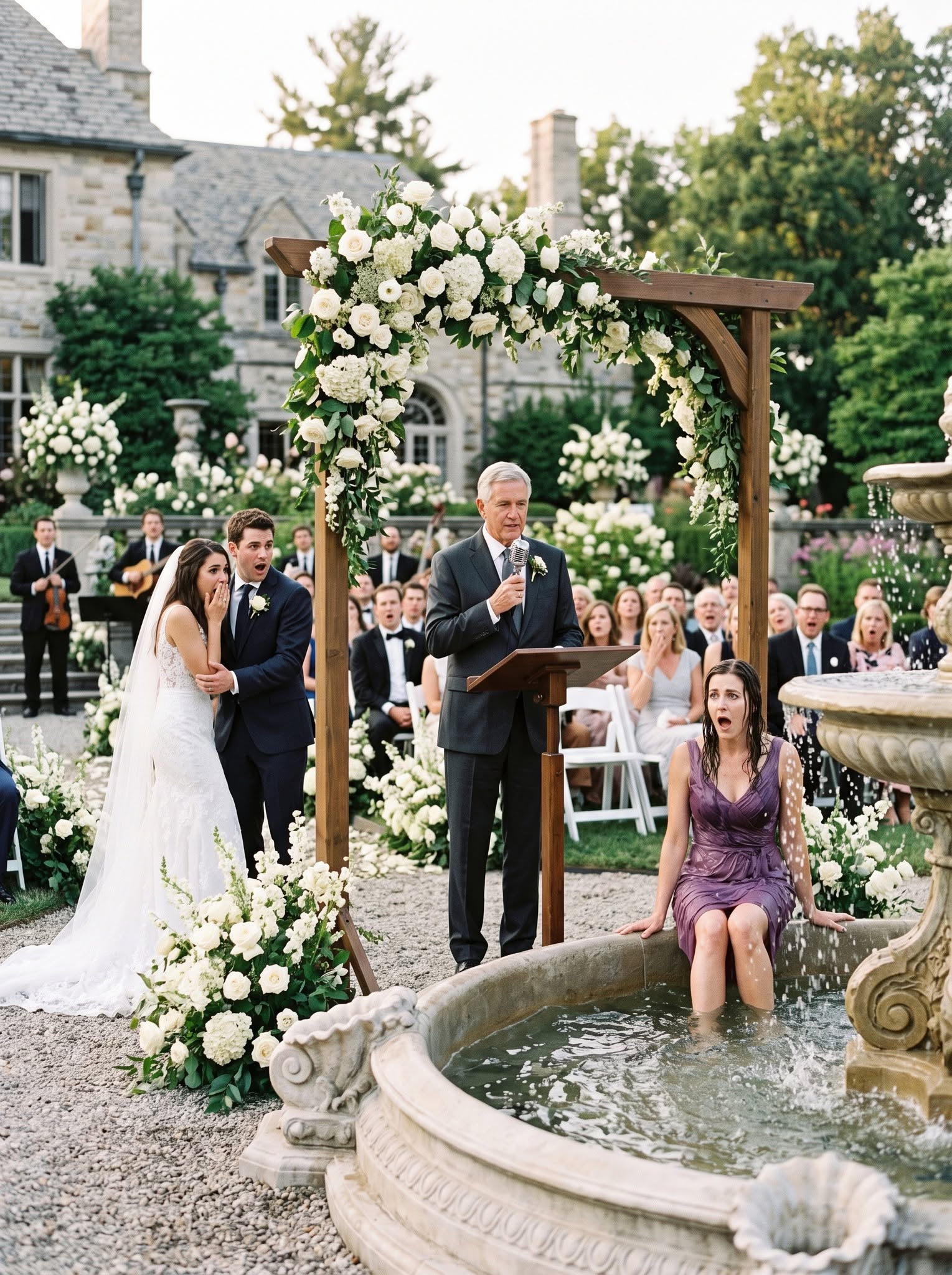 MY SON’S BRIDE SHOVED HIS MOTHER INTO A FOUNTAIN AT THEIR NASHVILLE WEDDING—BUT E  THE VENUE, AND THE DOCUMENT THAT COULD END THEIR PERFECT LIFE
