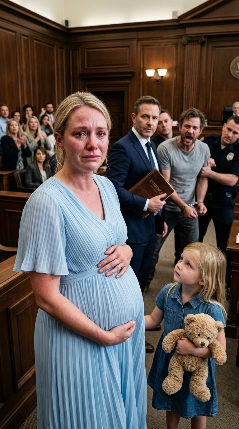MY HUSBAND TORE UP THE DIVORCE PAPERS IN COURT—THEN OUR SIX-YEAR-OLD DAUGHTER REACHED INSIDE HER TEDDY BEAR