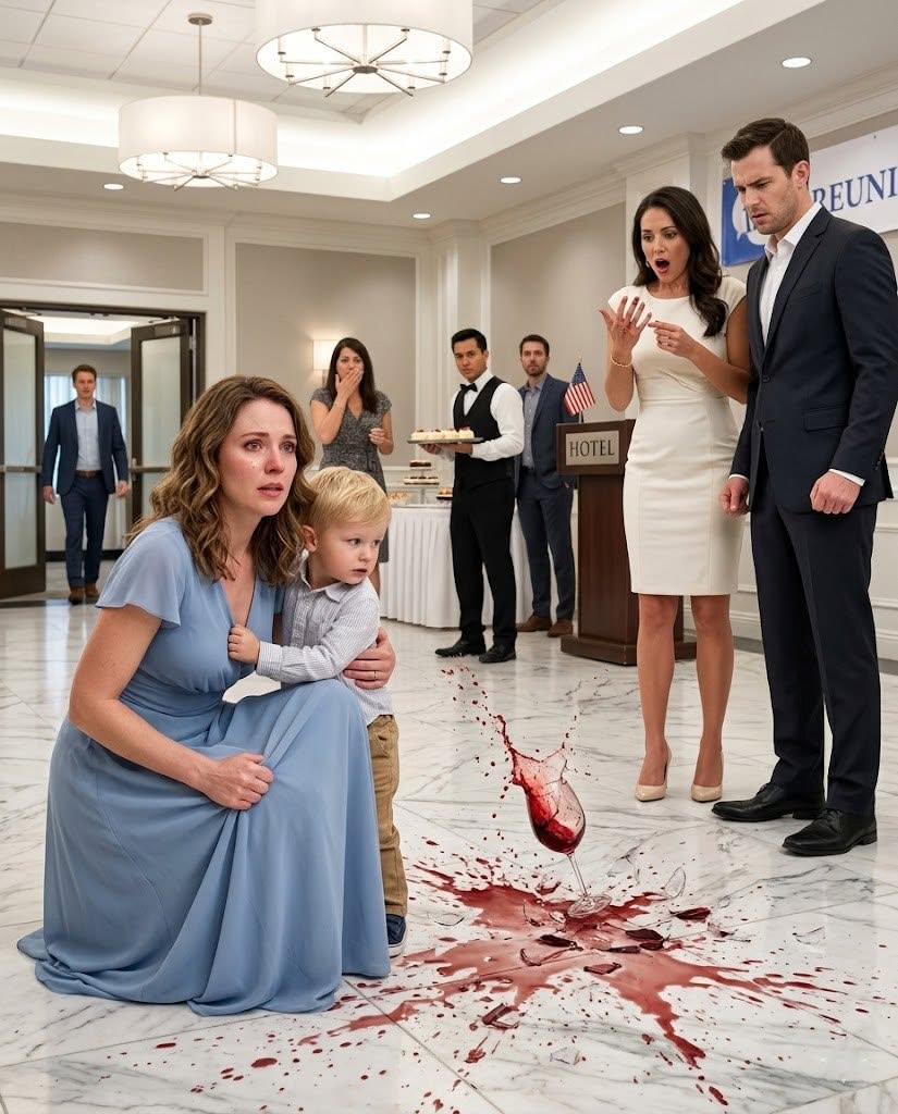 MY EX HUMILIATED ME AT OUR REUNION—THEN MY SIX-YEAR-OLD SON SLAMMED DOWN A PHOTO THAT MADE HIS NEW WOMAN TURN WHITE