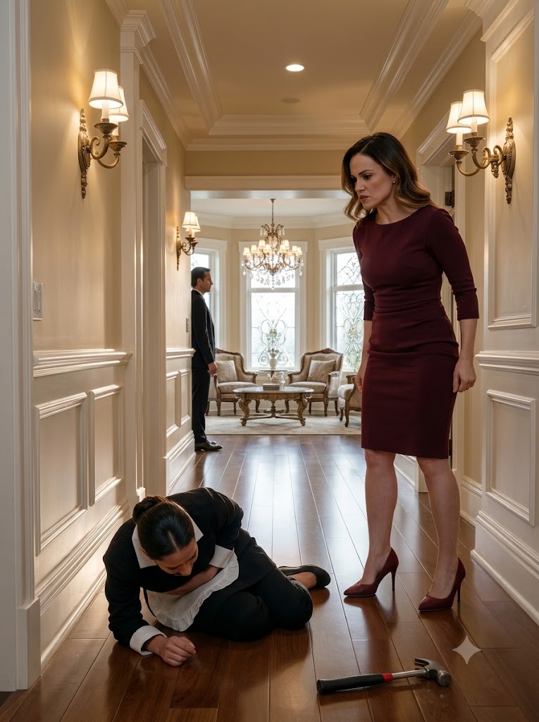 My wife kicked our housekeeper for breaking the hallway wall—then my son’s fingers pushed through the crack