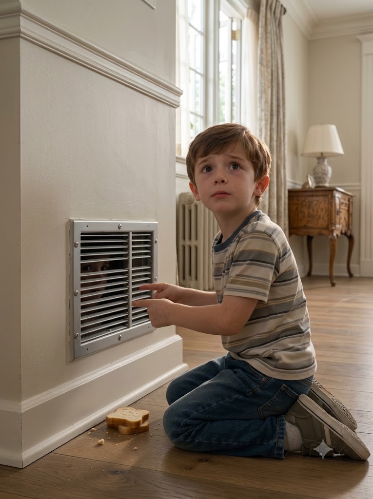 My Son Was Feeding Bread Through A Kitchen Vent—Then A Little Girl Inside Called Me Daddy