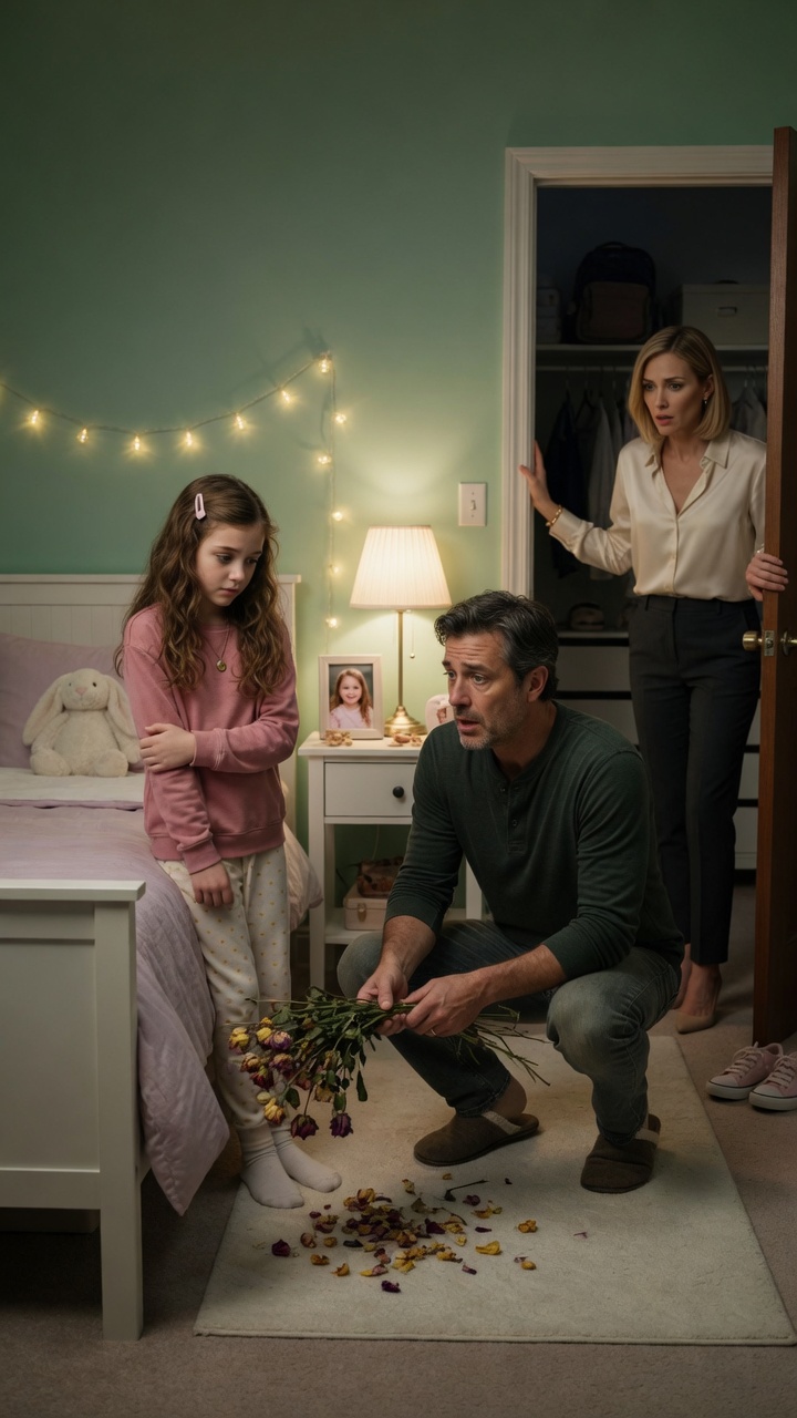 "The stepmother told the father his daughter didn’t want to visit her mother’s grave… until he found the flowers the child had hidden under her bed".