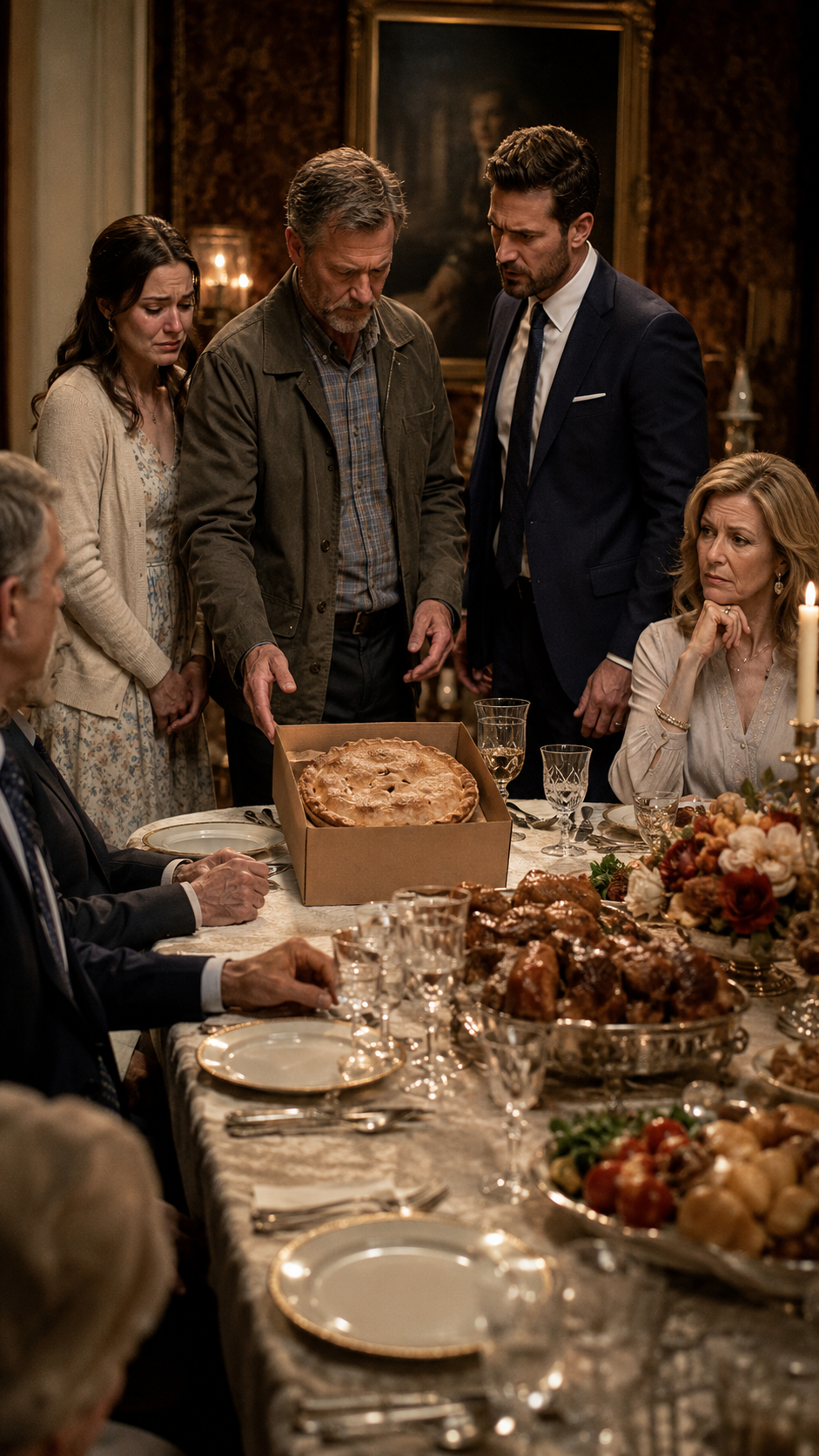 “They laughed at his wife’s father for bringing a homemade pie to their rich family dinner… then the husband said, ‘That man fed me when my own family didn’t.’”
