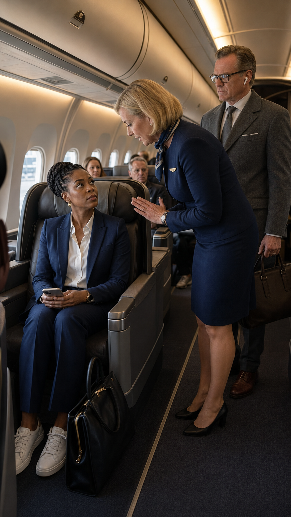 "They kicked her out of first class for a rich stranger… but before landing, she emailed the company that owned the airline".