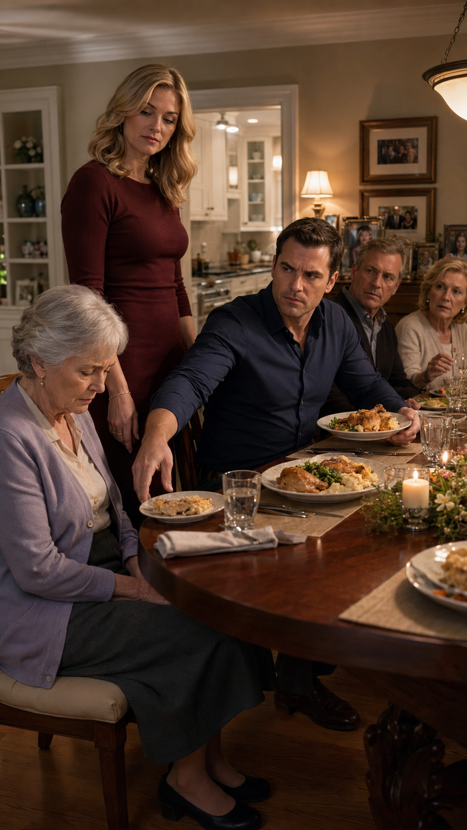 “She served everyone fresh dinner but gave his mother cold leftovers… then he switched the plates and said, ‘If it’s good enough for her, it’s good enough for me.’”