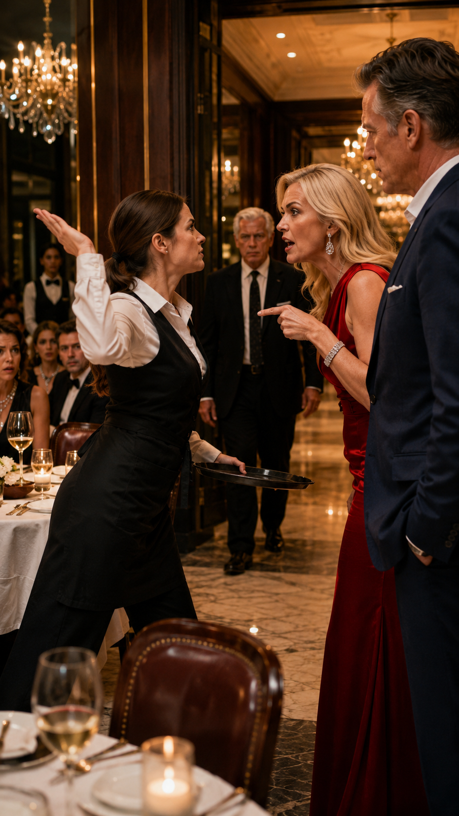 “The waitress slapped the millionaire’s wife… then the restaurant owner called her ‘my daughter.’”