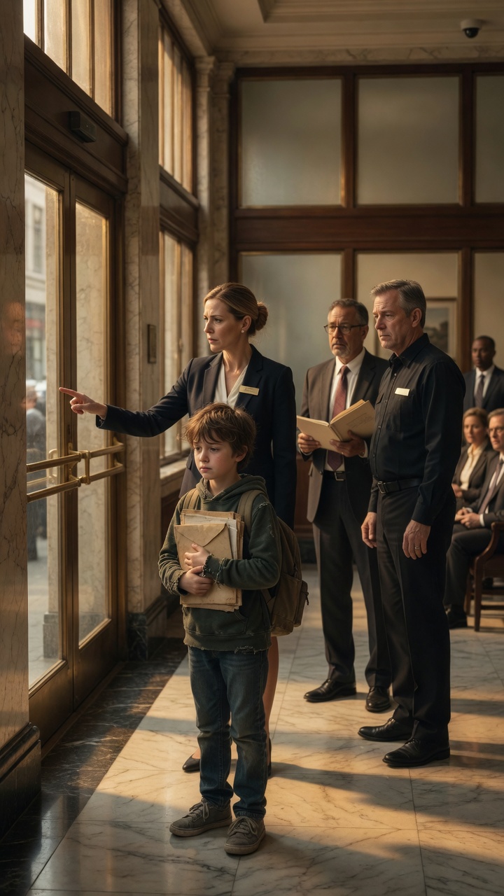 “The bank staff pushed the boy outside because he looked poor… then the manager opened the file and found his late mother’s name on the account.”