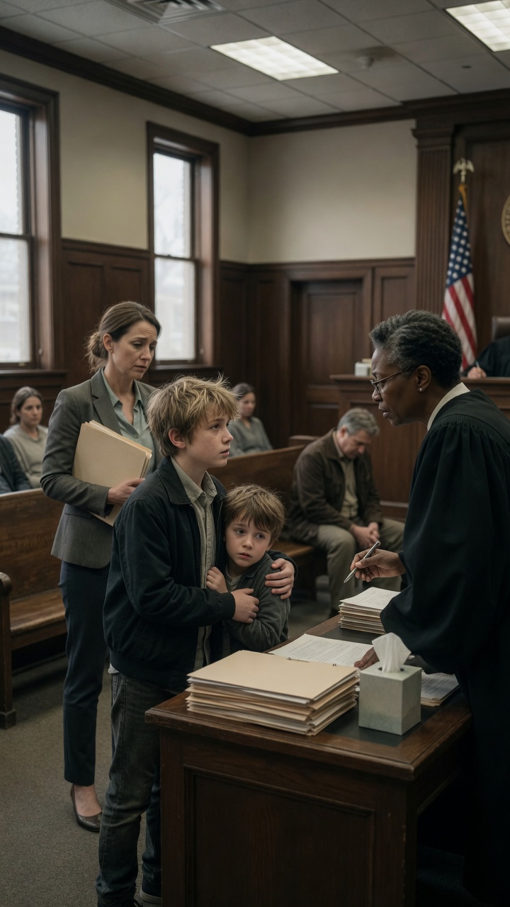 “They were about to separate two orphaned brothers in court… then the older boy stood up and swore, ‘I’ll raise him myself.’”