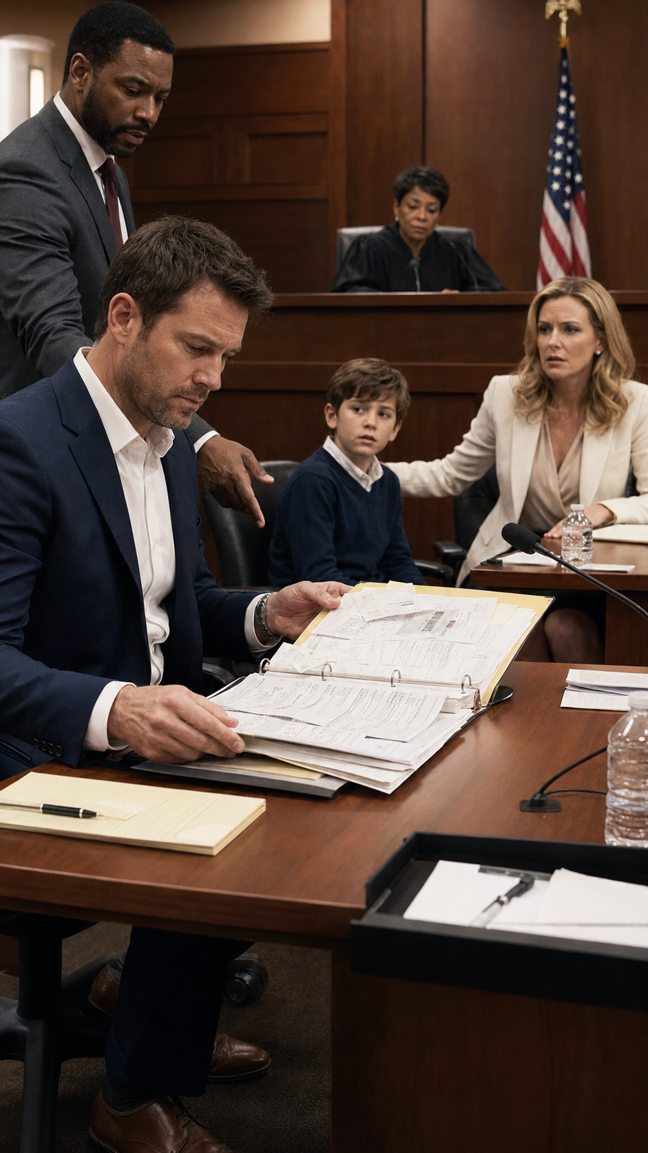 “She said he abandoned their son… then he pulled out years of school bills, hospital receipts, and rent payments with his name on them.”