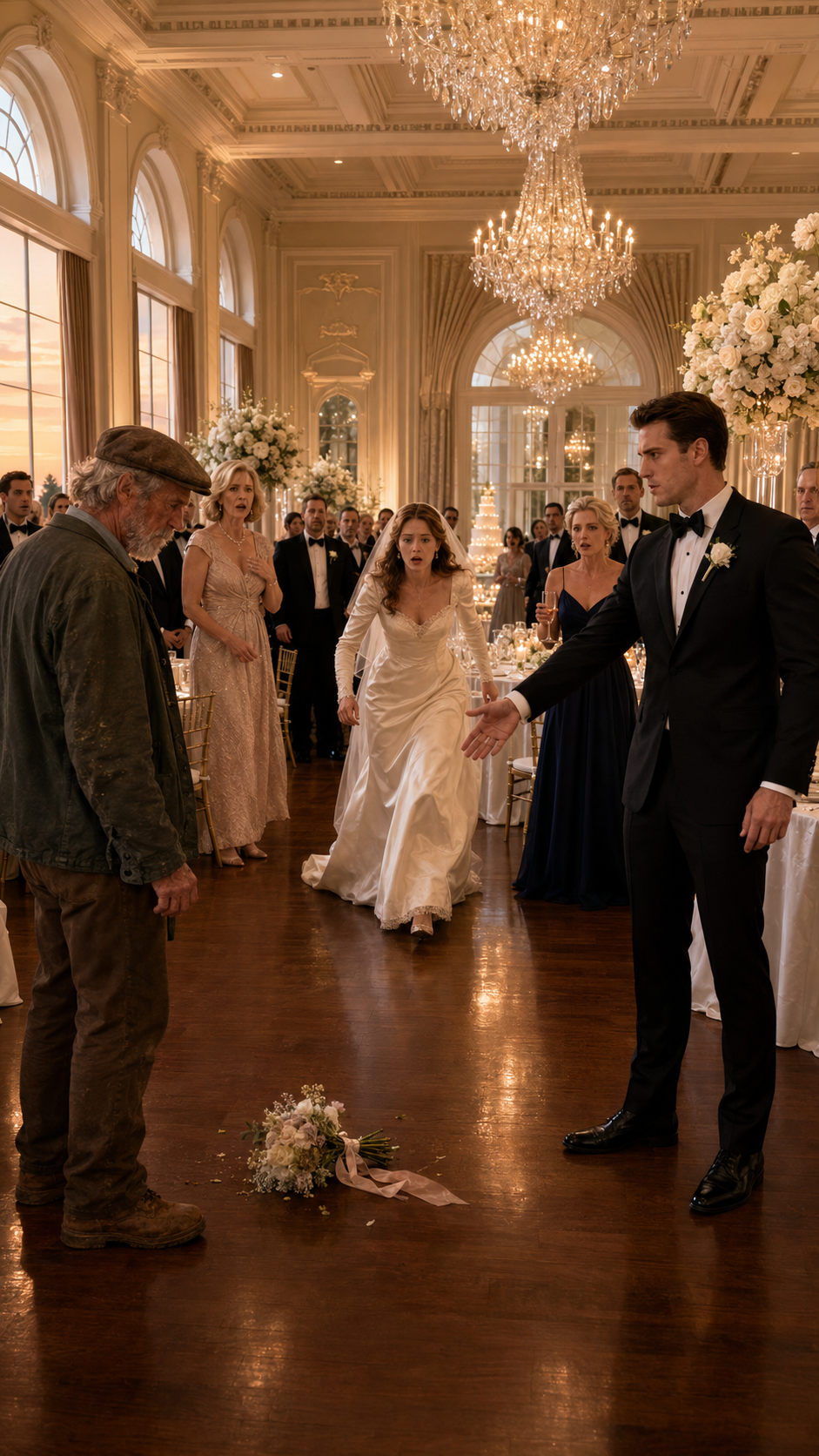 “They laughed when the gardener brought flowers to the wedding… then the bride said that he had raised her after her mother abandoned her.”
