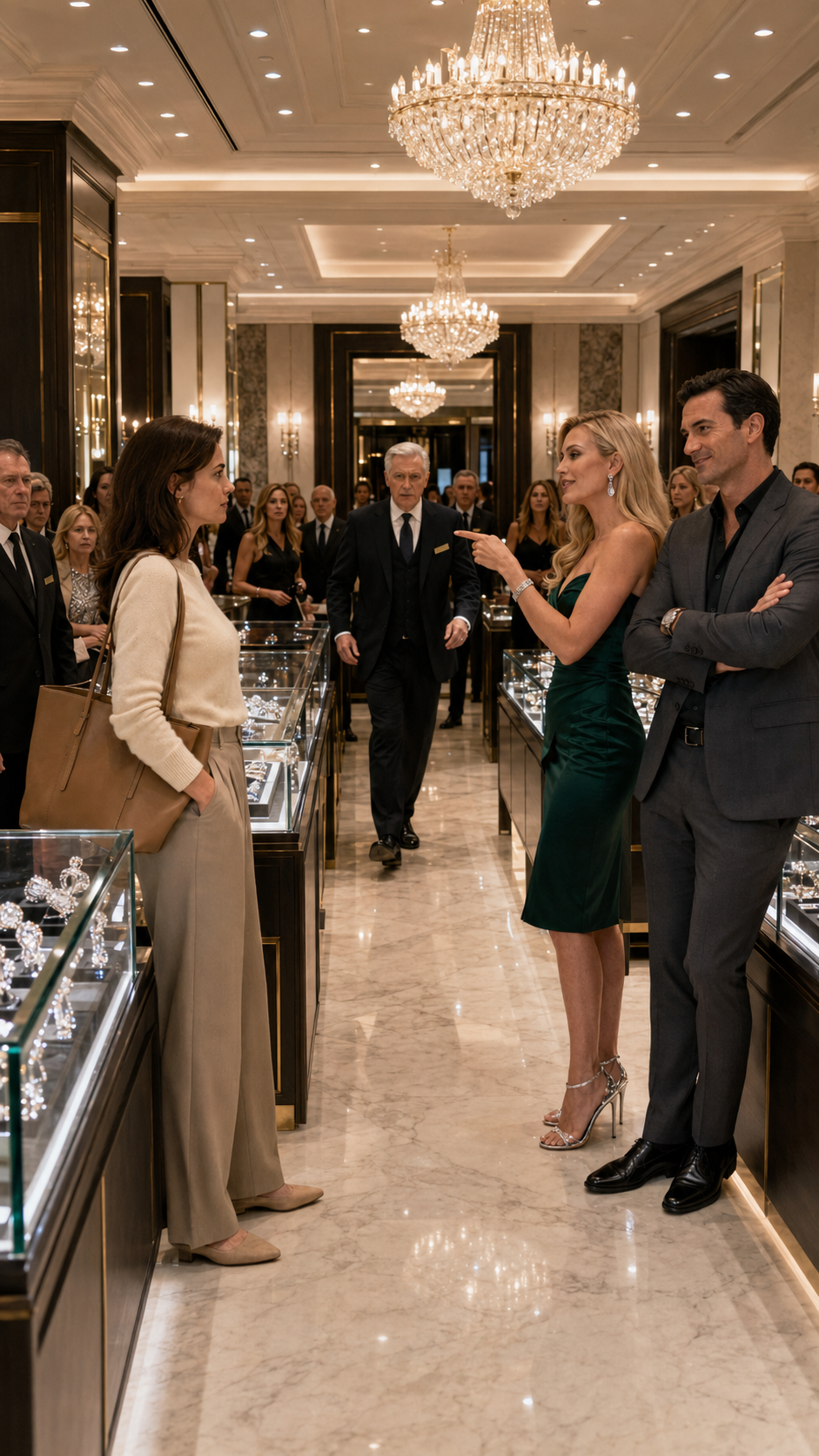 “She mocked her old friend for looking poor inside a luxury jewelry store… then the manager bowed and called her ‘Director.’”