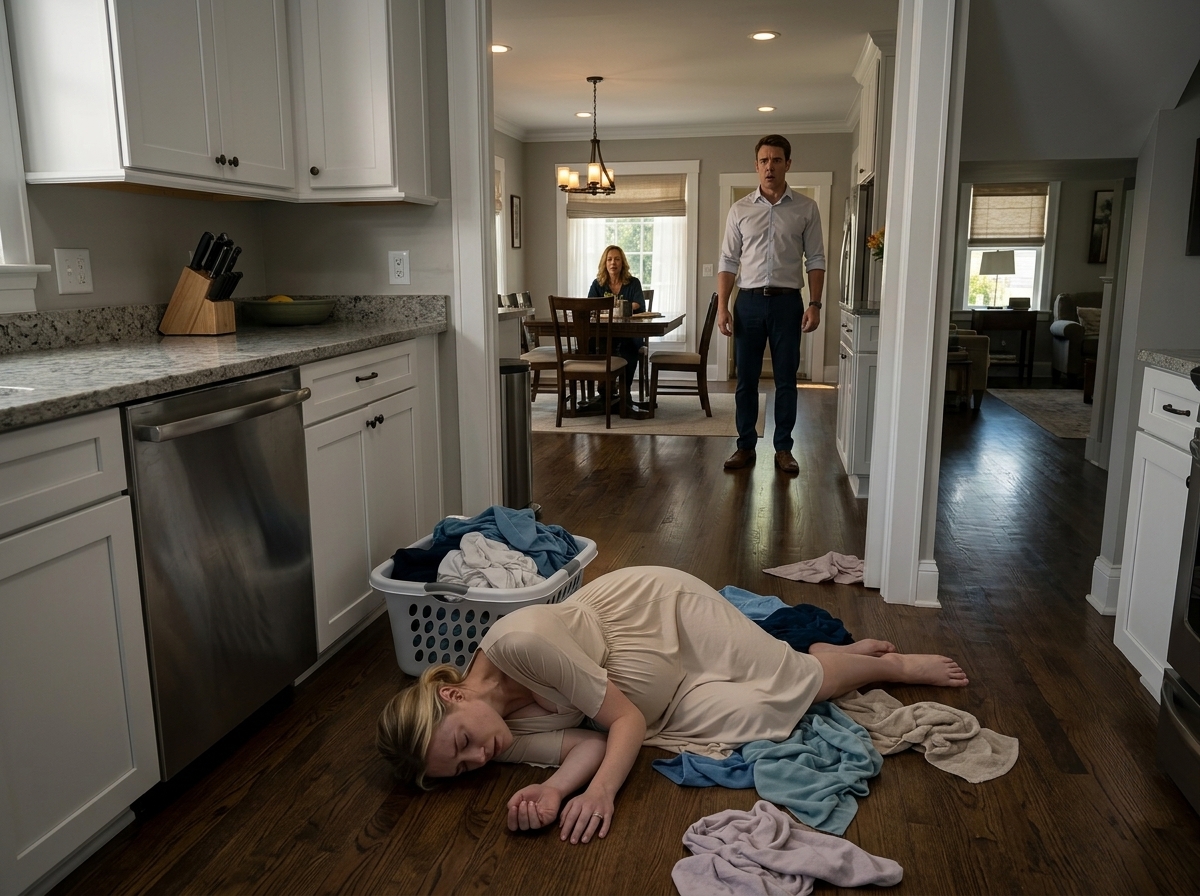“She was eight months pregnant and still serving his family dinner… until her mother found her unconscious beside the washing machine.”