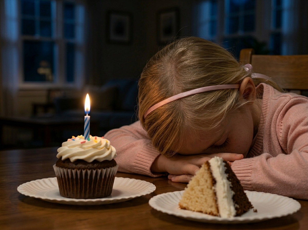“She didn’t cry when he missed her birthday. She just fell asleep at the table with one slice of cake saved for him.”
