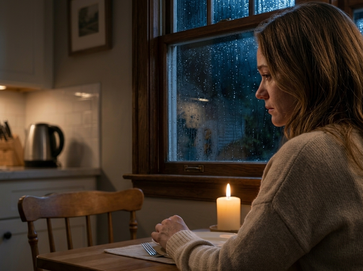 "Every night, she saved him dinner like he was coming home… until he opened the fridge and saw a whole week of untouched meals".