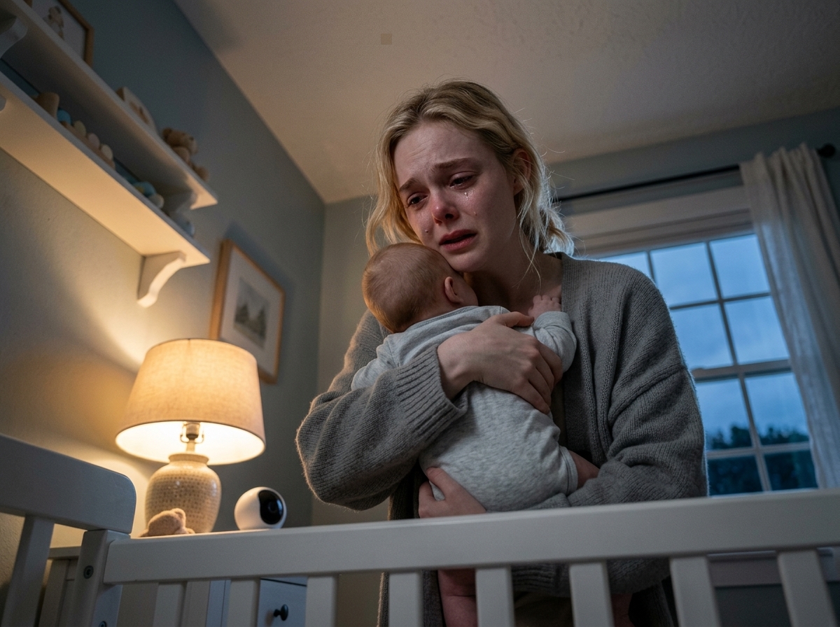 “He thought she was handling motherhood just fine… until he saw her sitting on the nursery floor at 3 a.m., crying alone.”