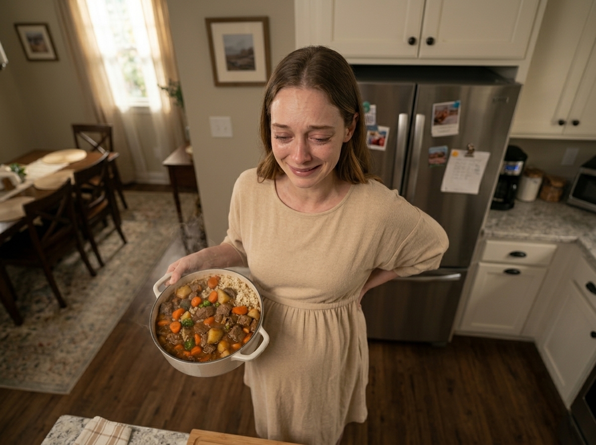 "Her husband asked for more food twice… but never asked if his pregnant wife had eaten".
