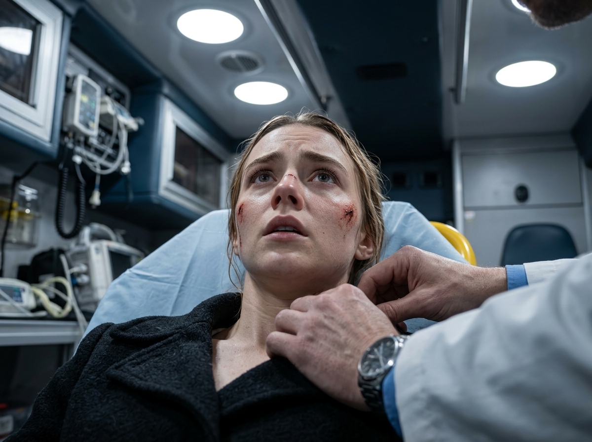 "She woke up bleeding outside the ER… while her husband told police she had attacked him".