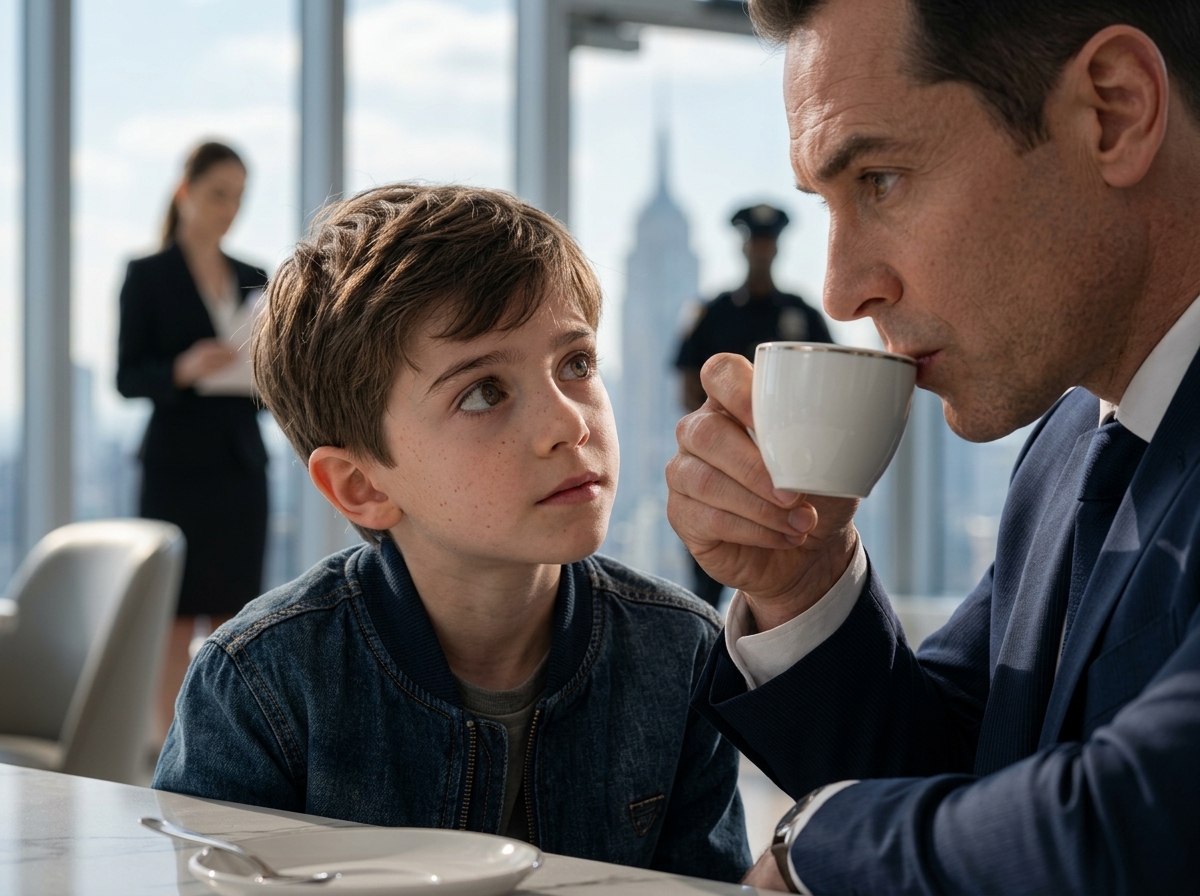 "The CEO didn’t stop because of security, cameras, or alarms… he stopped because a little boy whispered, “Don’t drink it.”