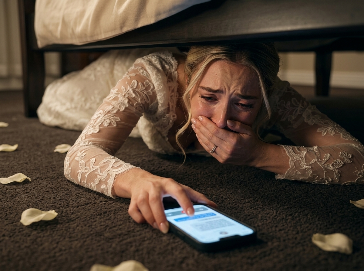 "I hid under the bed to surprise my husband on our wedding night. Instead, I heard his family planning how to steal everything I owned".