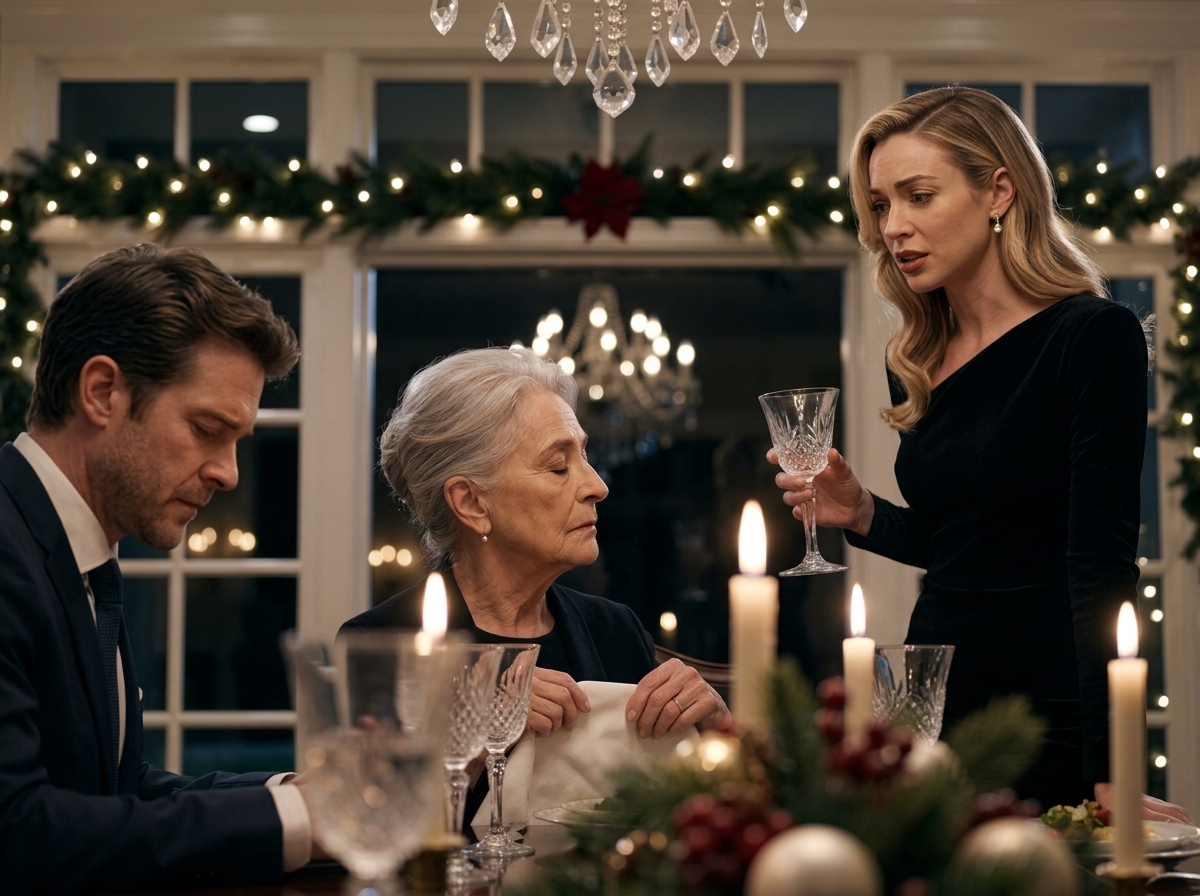 "At Christmas dinner, her daughter-in-law said the family would be happier if she didn’t exist… then a black car rolled through the gate".
