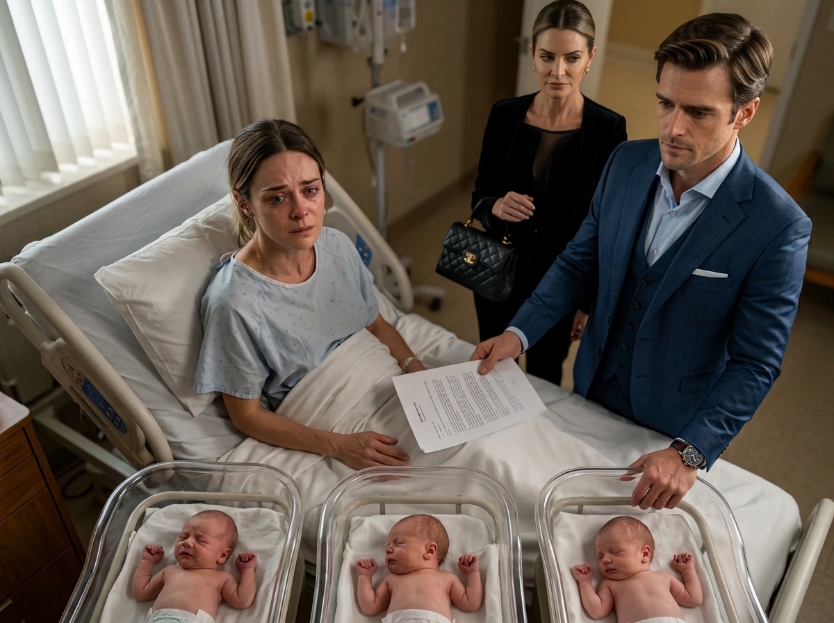 "After I gave birth to triplets, my husband brought his mistress to my hospital room and handed me divorce papers".