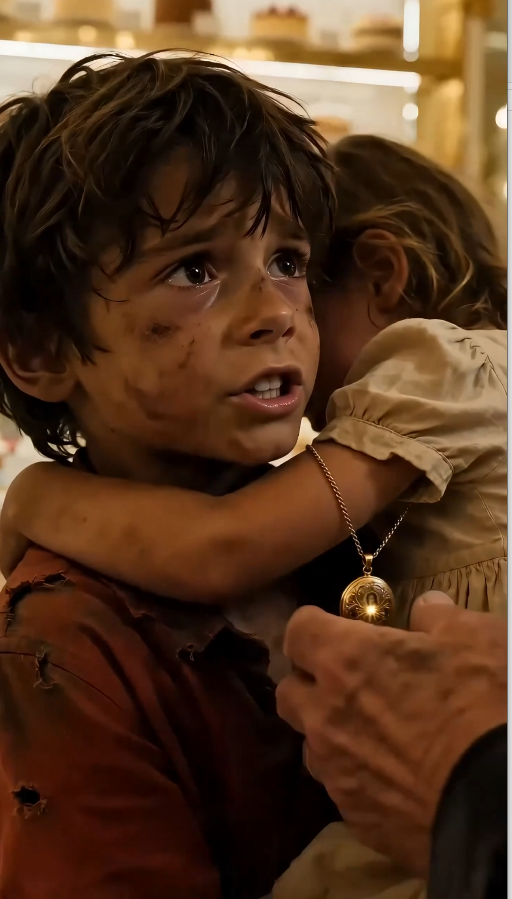 "The two children only wanted a piece of bread to stave off hunger, but the small necklace around the little girl's neck made the shopkeeper recognize the family he thought he had lost forever".