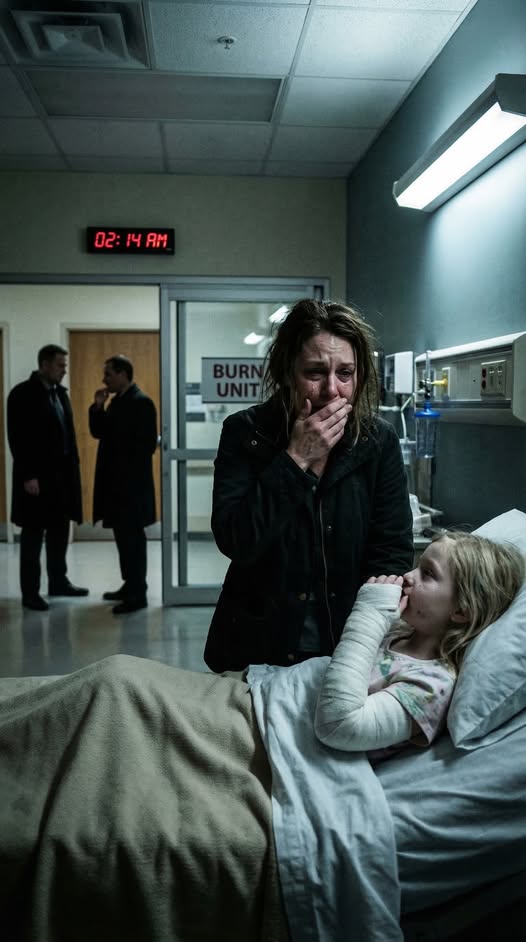 The hospital called me. “Your eight-year-old daughter is in critical condition — third-degree burns.” When I arrived, she whispered, “Mom… my stepmom held my hand over the stove. She said thieves deserve to get burned. I only took the bread because I was hungry…”