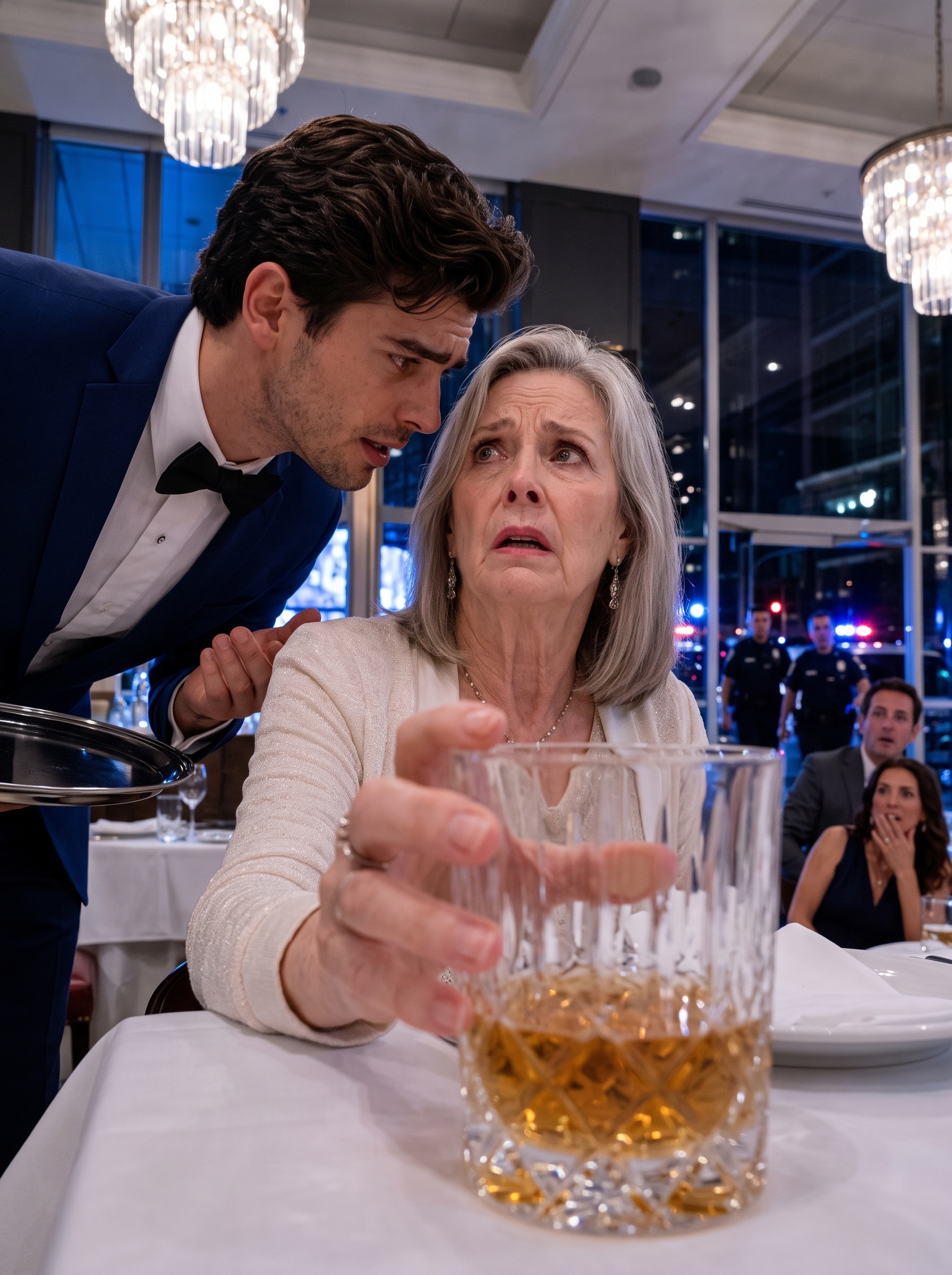 I was having dinner at an upscale restaurant with my daughter and her husband. After they left, the waiter stepped closer, his voice barely above a breath as he whispered, “Ma’am… please don’t drink what they ordered for you.”