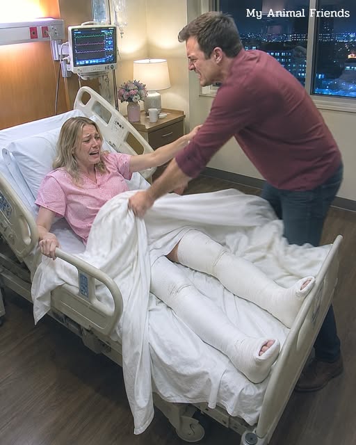 After a terrible car accident, I was rushed straight to the hospital. My husband stormed into my room in a rage. “Enough with this performance!” he shouted. “Get out of that bed—I’m not wasting my money on you!” He grabbed me and tried to drag me off the mattress. When I fought back weakly, he slammed both fists into my stomach. What happened next was beyond anything I could’ve imagined…
