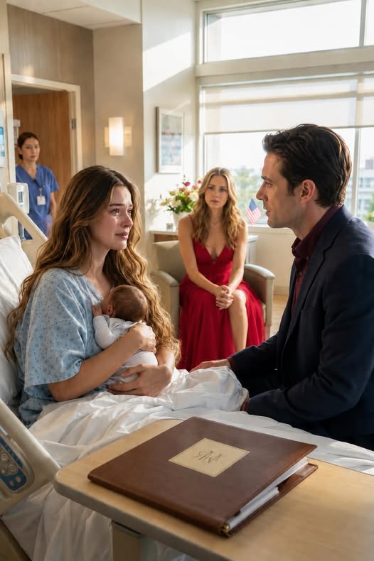 Two hours after our baby was born, i looked at my husband, waiting for him to hold our child. instead, he leaned close and said, “i already have a son with someone else. i am not signing anything for this baby.” i did not cry. i did not argue. i only looked at the tiny bracelet on my daughter’s wrist and whispered, “then remember this moment.” the next morning, he came back asking to see us, but the folder on my bedside table had already changed everything.