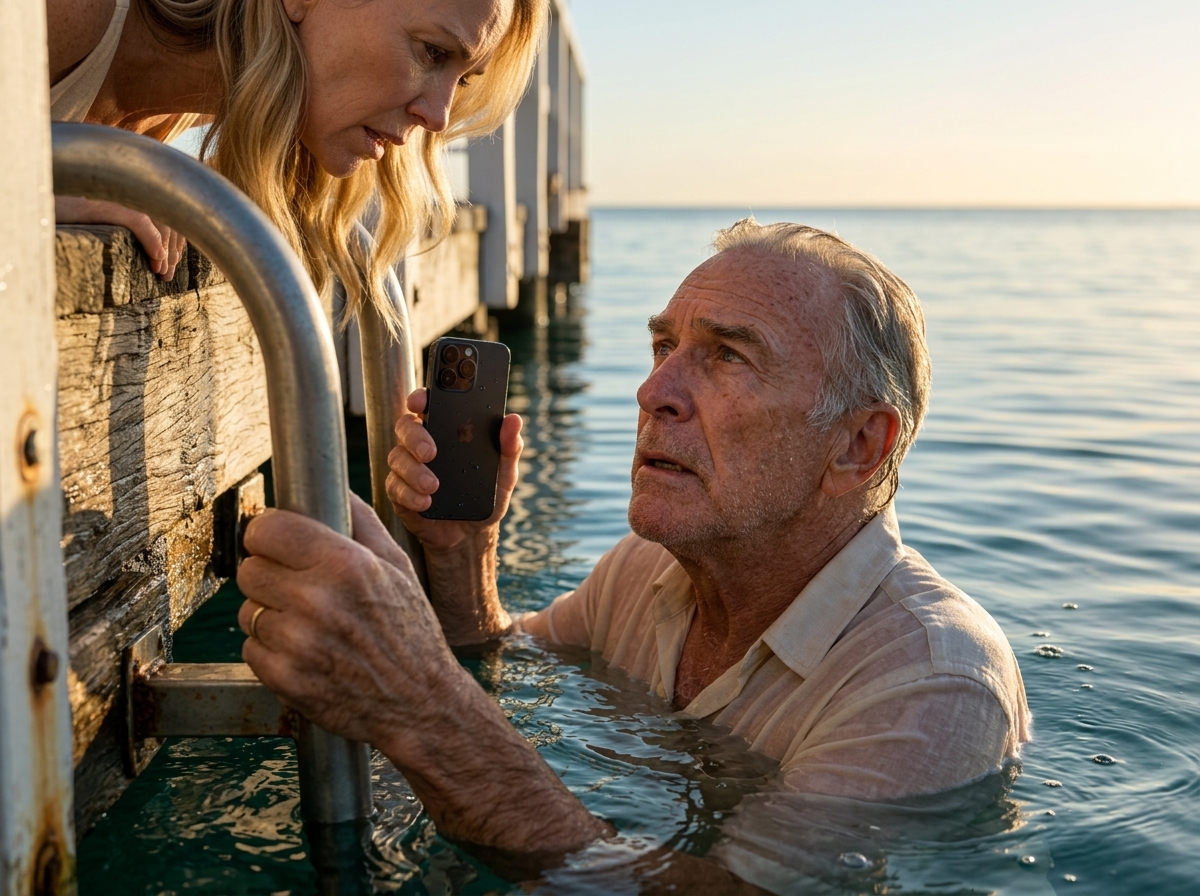 "She pushed her father-in-law into the sea to silence him, but the phone in his hand exposed her secret affair with her husband's younger brother."