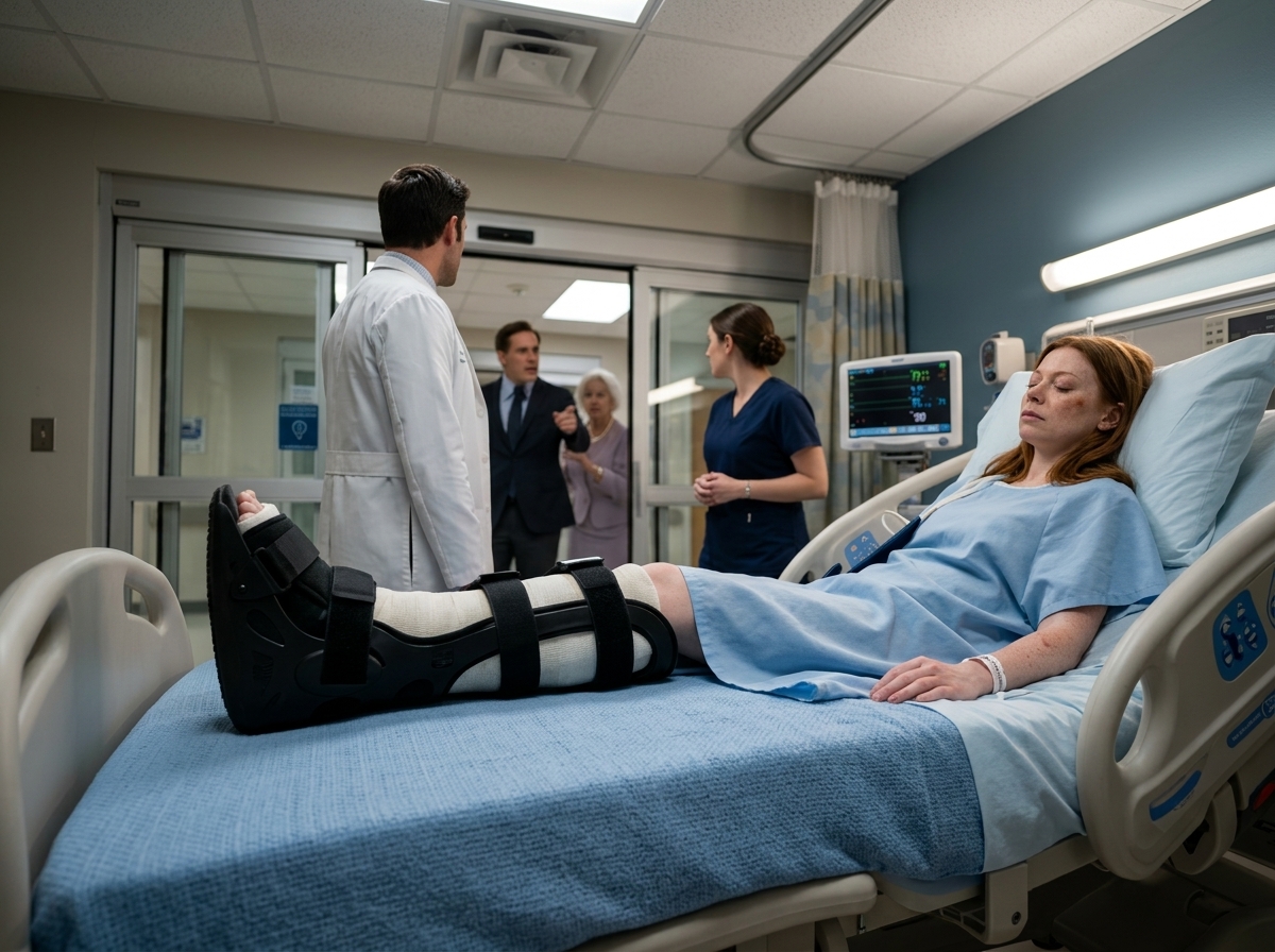 "I was lying in a hospital bed with a broken leg when my husband called—not to ask if I survived, but to demand his mother’s lunch." Full story here:
