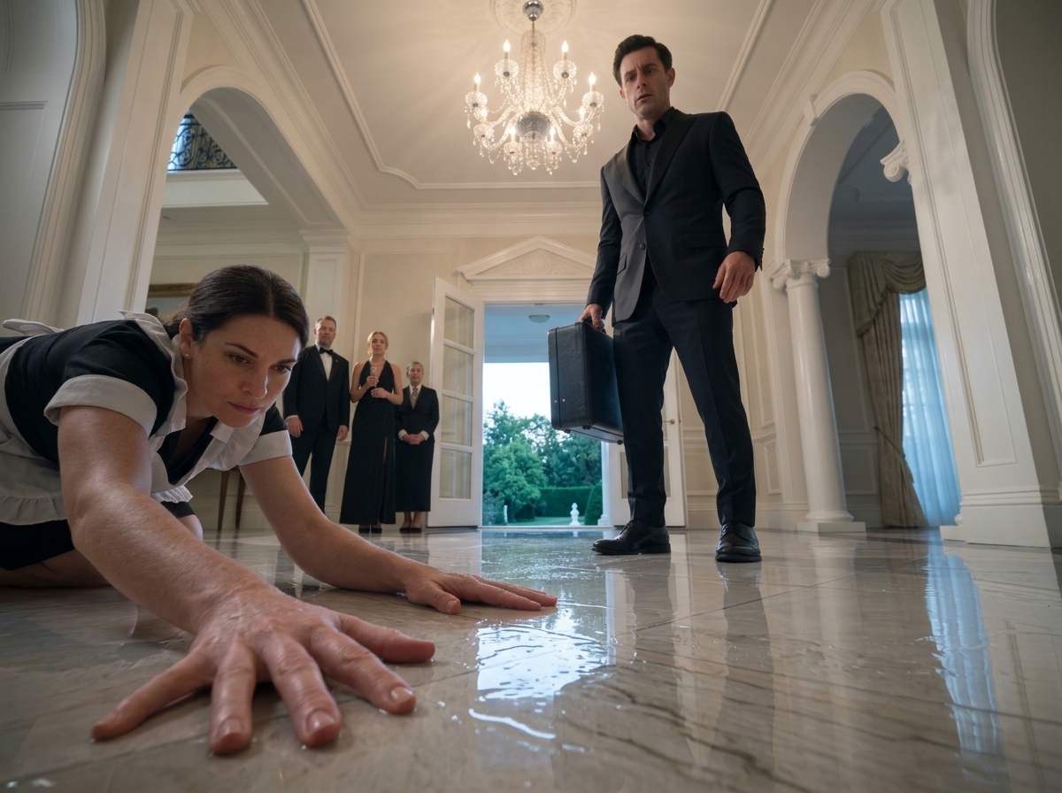 "After three years searching Europe for his missing wife, he came home to his own mansion and heard a barefoot maid whisper, “I’m sorry, sir”—then realized the voice belonged to the woman he had never stopped loving."