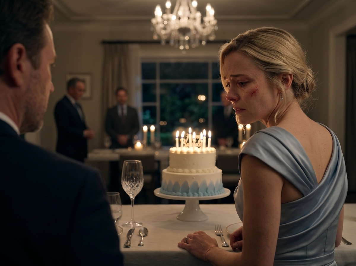 "At my birthday party, my husband smirked and admitted he hurt me in front of everyone, but when my father walked in with two detectives, his smile disappeared before the candles went out."