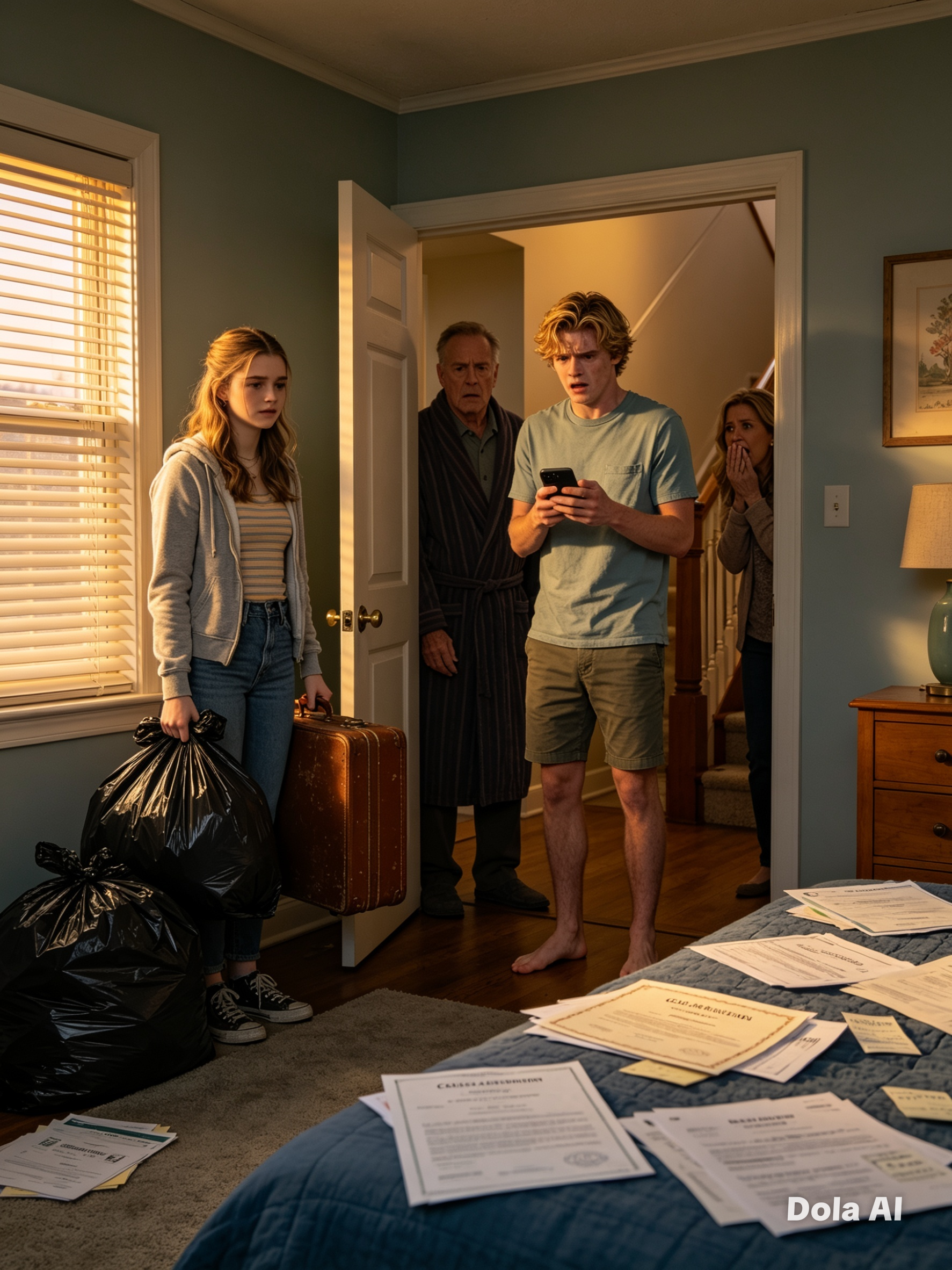 At dinner, my parents demanded I apologize to their golden son or lose my education. I said, “Alright.” By dawn, I was packed. My brother’s face drained white: “Please tell me you didn’t send it.” Dad froze. “Send what?”