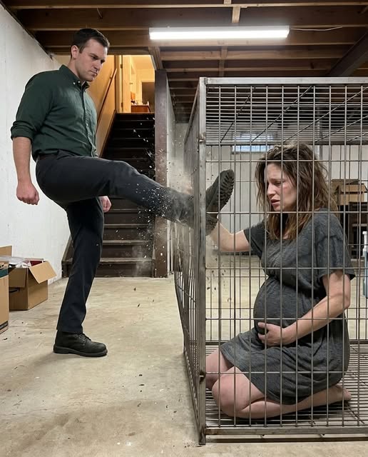 “My husband locked me nine months pregnant inside a dog cage, kicked the bars while I begged for help, and told his dinner guests upstairs I was ‘visiting family’—but he had no idea I’d been recording every filthy thing he and his mother said.”