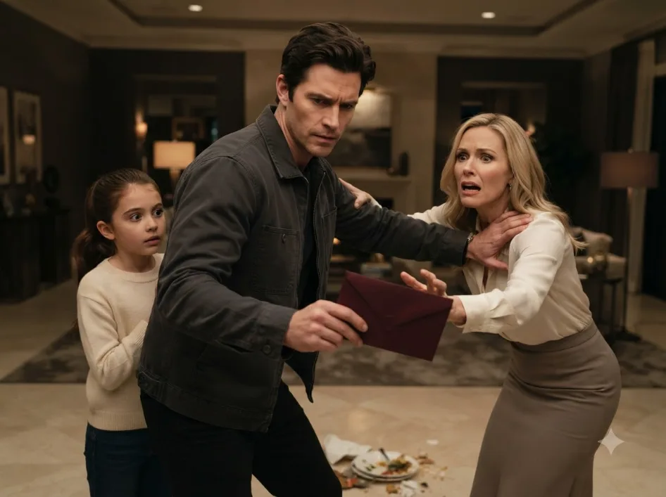 “Vanessa screamed that my daughter deserved it over a spilled meal—then one burgundy envelope hit the floor, and her face went white.”