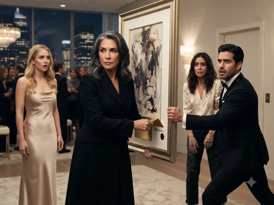 My daughter begged me not to say her name at a luxury art auction—then I discovered her signature hidden beneath the woman taking credit for every painting.