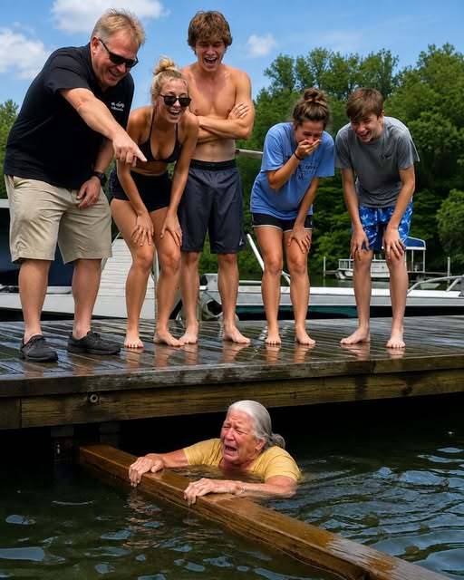 A grandson pushed his grandmother into the lake, knowing full well she couldn't swim and was afraid of water, just for fun. Relatives stood nearby, laughing, but none of them could have imagined what the woman would do as soon as she got out of the water.