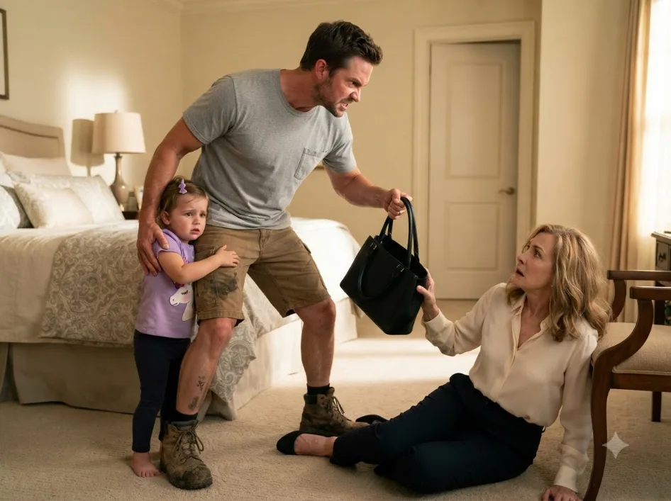 His mother denied everything and called the baby a liar. But the moment his daughter cried, “Daddy, don’t let her get that bag,” Grandma stopped looking angry and started looking terrified.