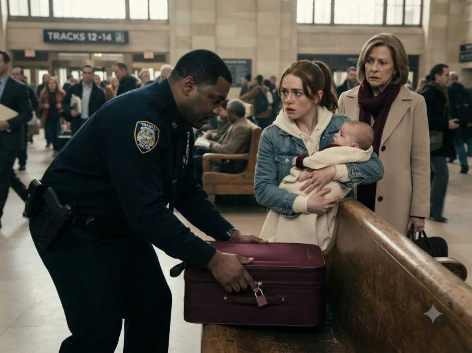 A 3-month-old baby was found alive inside an abandoned suitcase at a crowded train station—but the bracelet on her wrist matched the name on a second locked suitcase across the platform. When police reached for the latch, everyone realized the baby might not have been the only thing abandoned there.