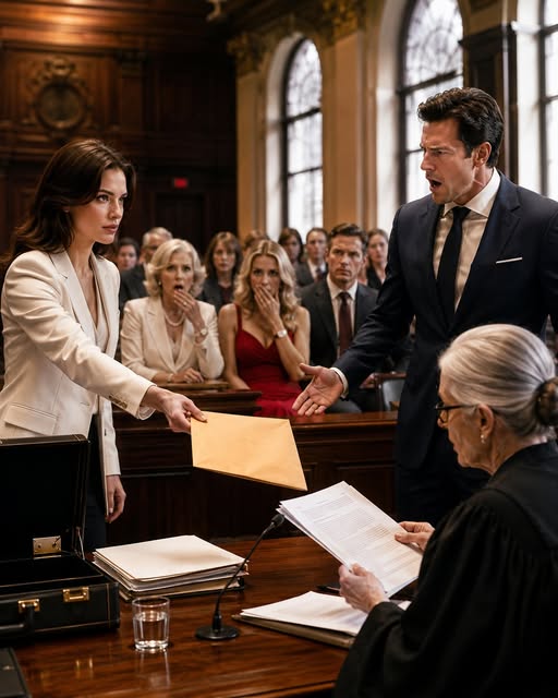 Just ten minutes after my divorce hearing began, my husband—a respected attorney—stood in the center of a crowded Atlanta courtroom, smiled at me like he had already won, and demanded half of everything I owned.