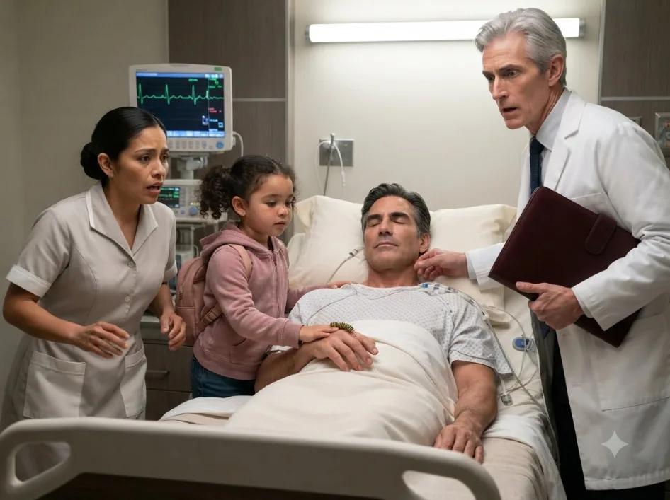 “If he doesn’t wake up today, we pull the plug.” The millionaire’s doctors had already given up—until a janitor’s 5-year-old daughter slipped into his room with a caterpillar hidden in her fist… and the moment she opened her hand, something happened that made the doctor turn pale.