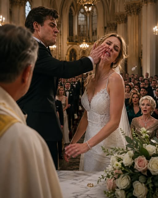 “Sign over every share, wipe those tears off your face, and smile for our guests—because after today, your money, your name, and every decision you make belong to me, and if you ever humiliate me again, that slap will be the kindest lesson you get.”