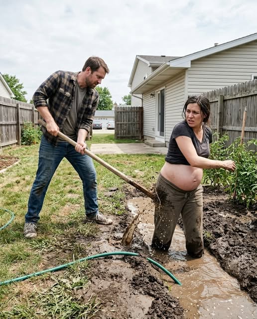 I was buried waist-deep in the cold garden soil while my husband beat my exposed pregnant belly with a wooden stick.