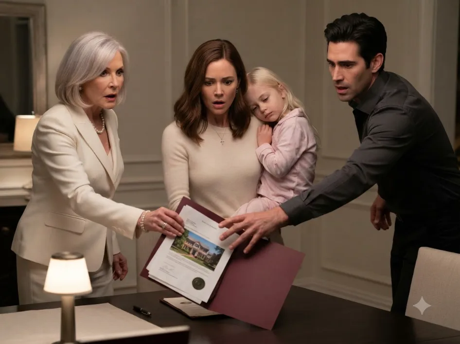 My mother-in-law snatched my car keys while my daughter burned with a 104°F fever—and when one phone call came through, my husband went pale and whispered, “Don’t let her see the second page.”