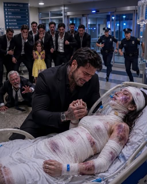 "My pregnant wife’s father and eight brothers beat her so savagely that our unborn child died—then stood outside her ICU room laughing at me because they believed I was nothing more than a harmless businessman. What they didn’t know was that, with one message, I could turn their entire world into ashes.